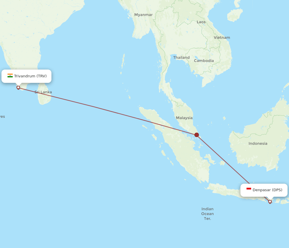TRV-DPS flight routes