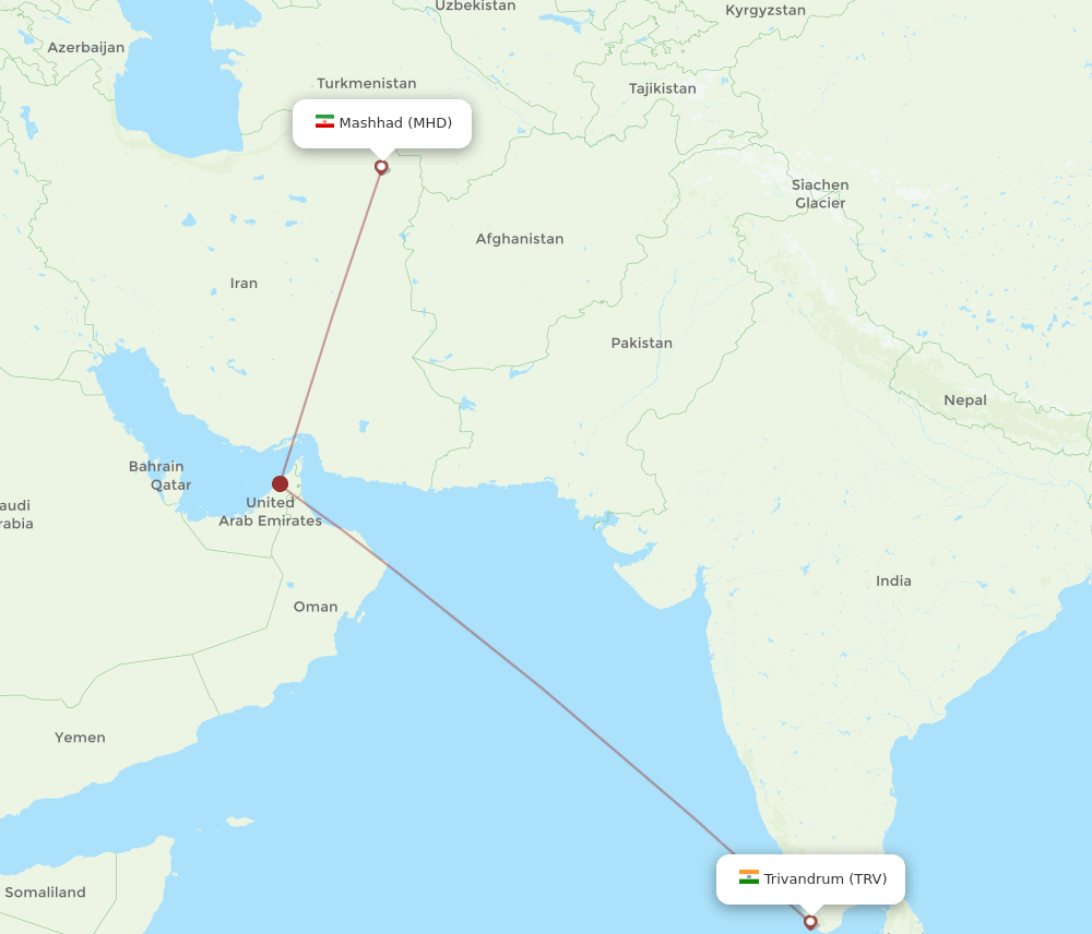 TRV-MHD flight routes