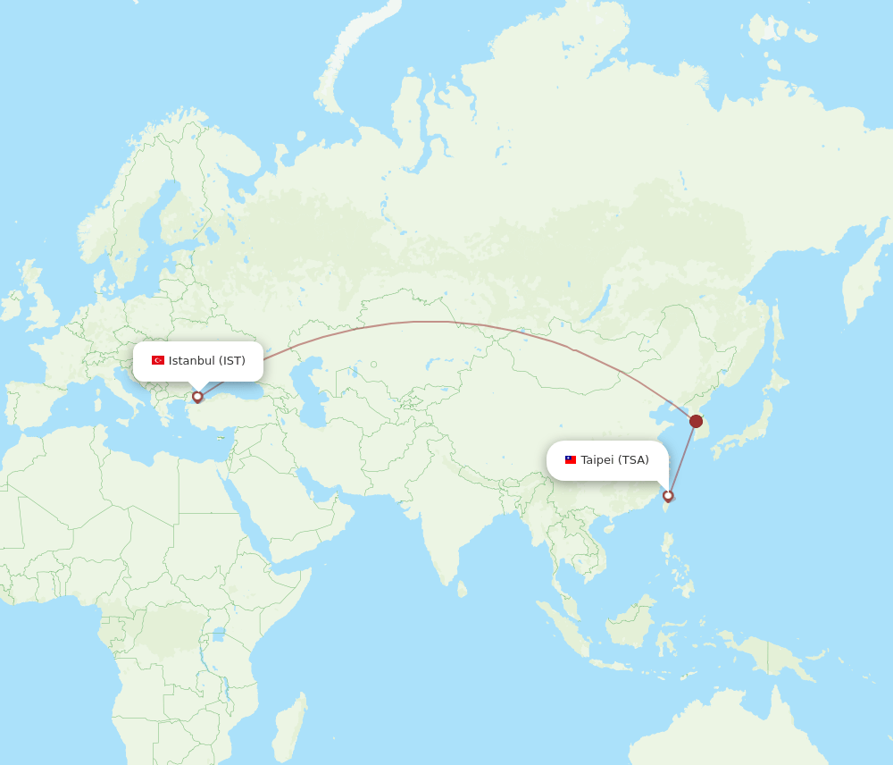 TSA-IST flight routes