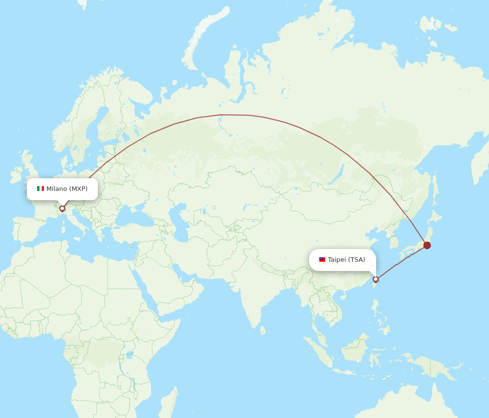 TSA-MXP flight routes