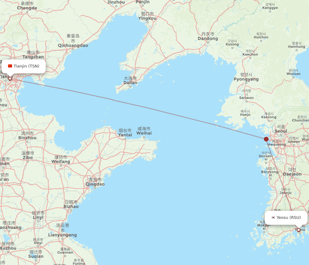 TSN-RSU flight routes