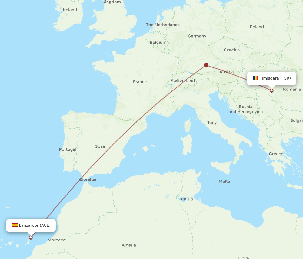 TSR-ACE flight routes
