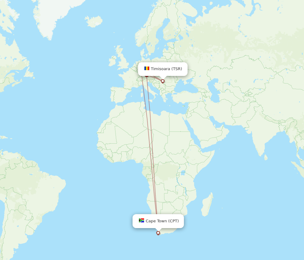 TSR-CPT flight routes