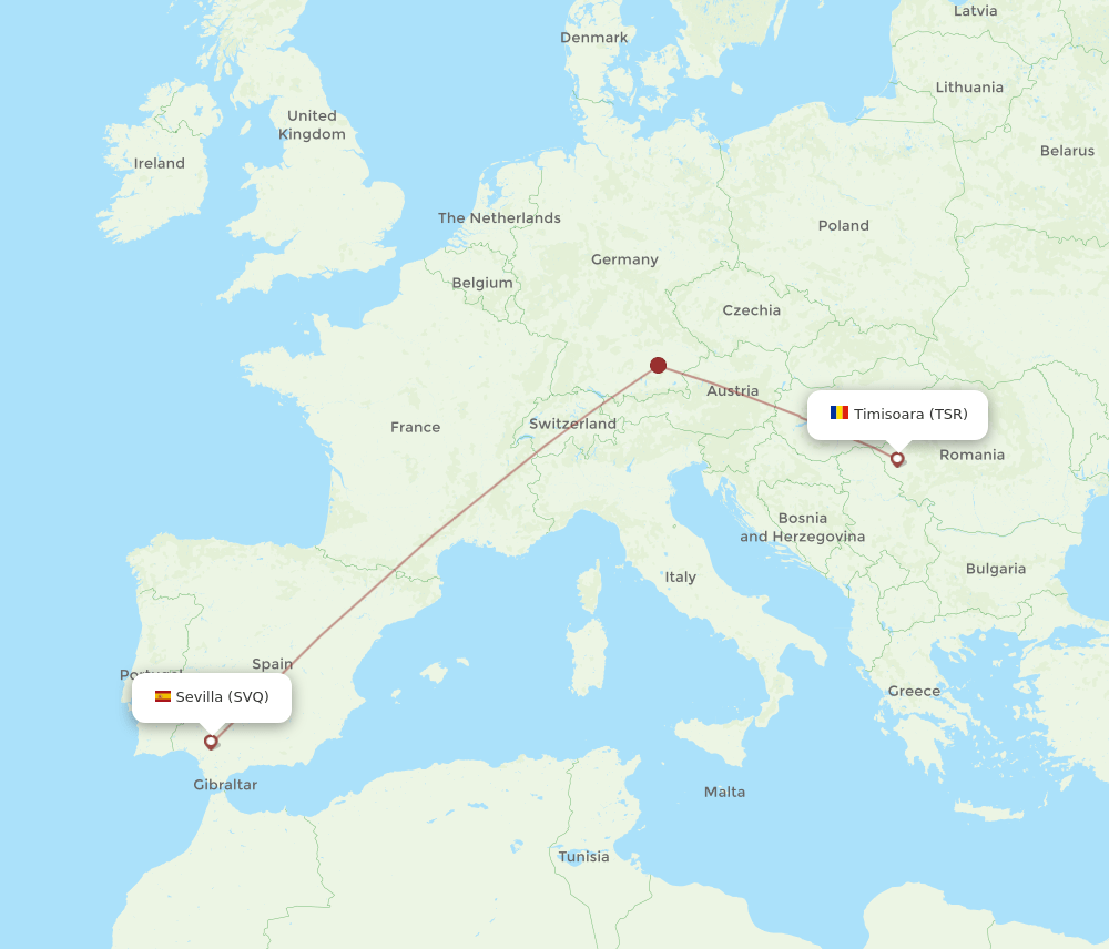 TSR-SVQ flight routes