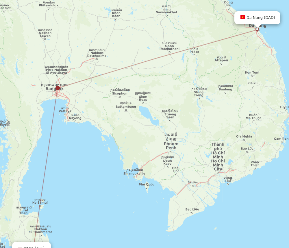 TST-DAD flight routes