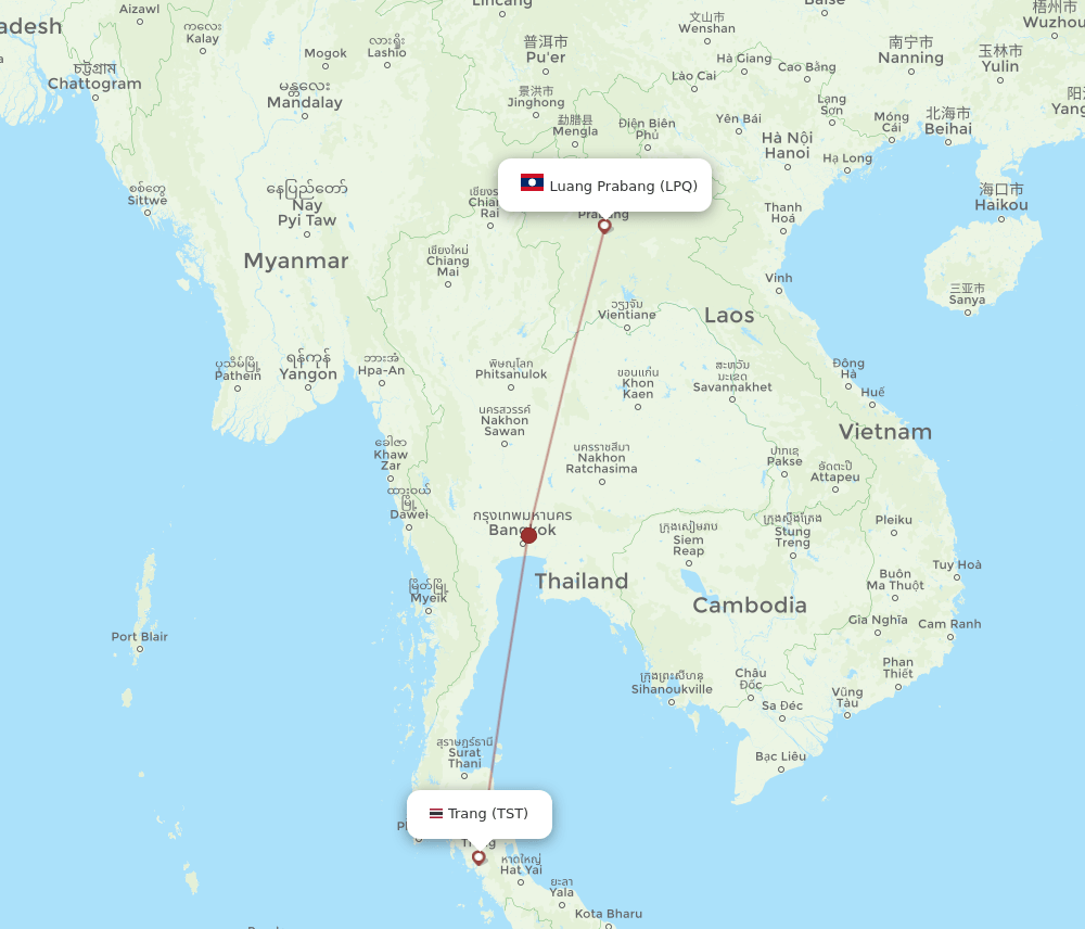 TST-LPQ flight routes