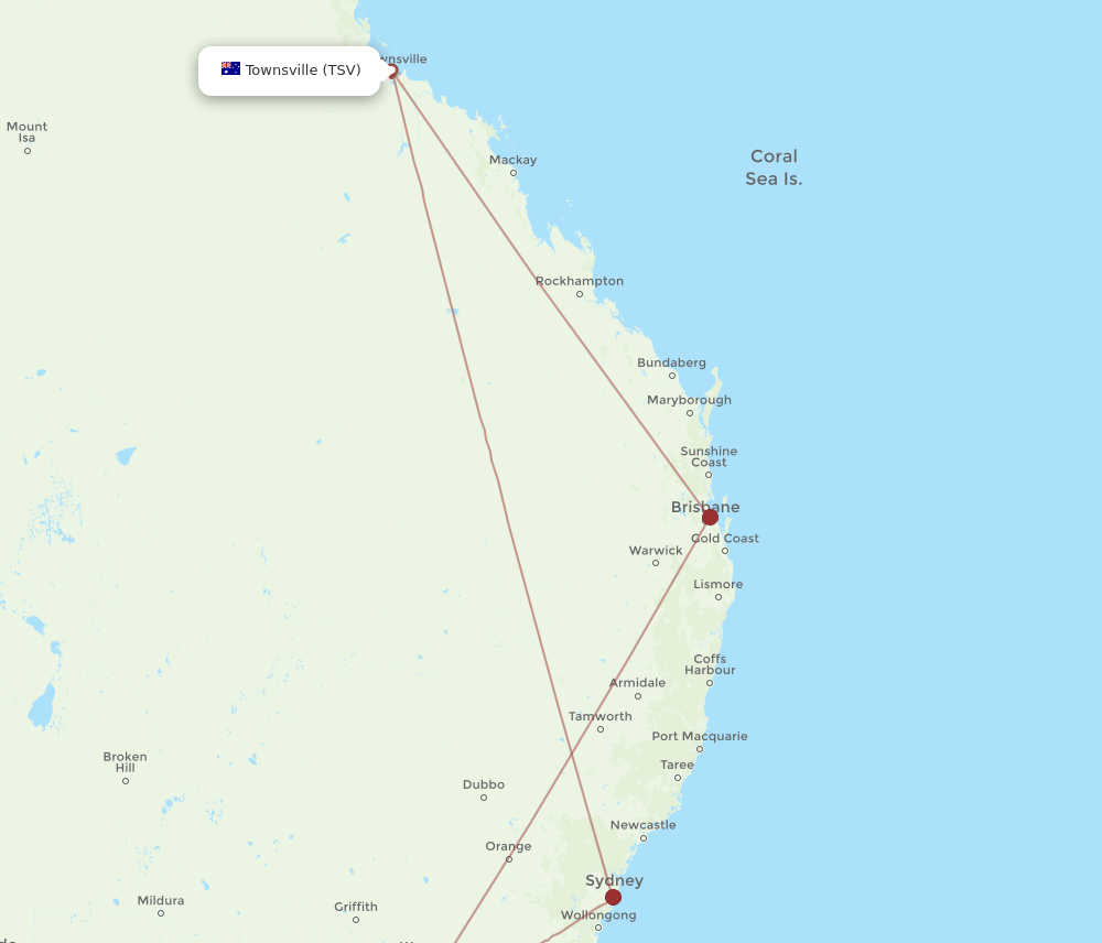 TSV to ABX flights and routes map