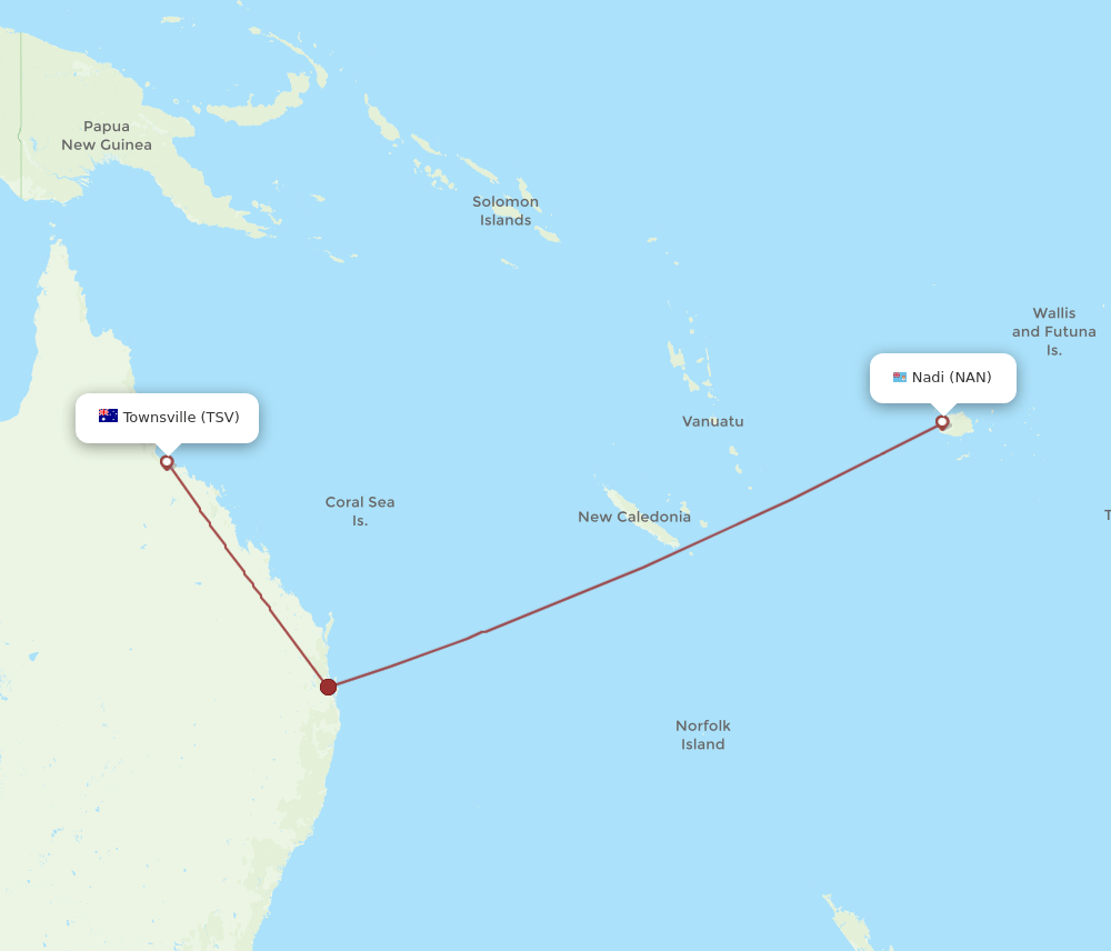 TSV-NAN flight routes