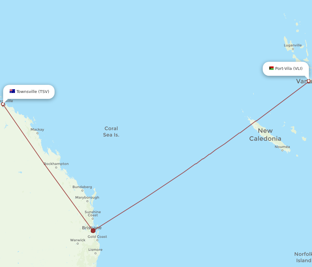 TSV-VLI flight routes