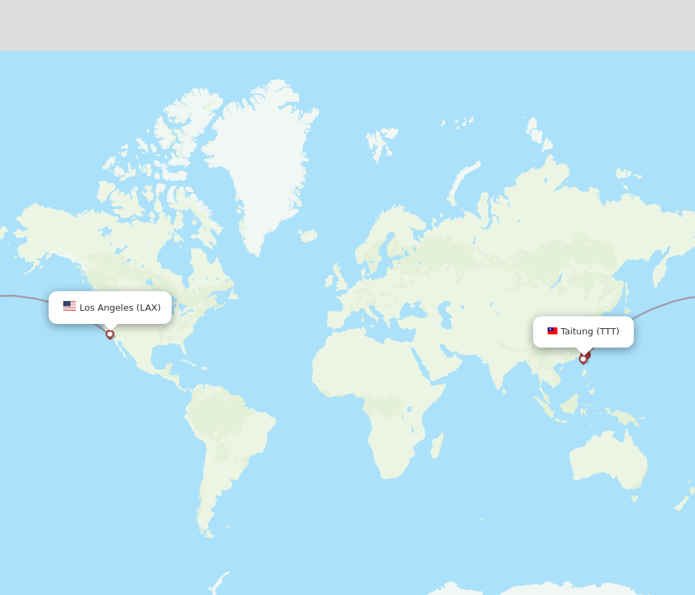 TTT-LAX flight routes