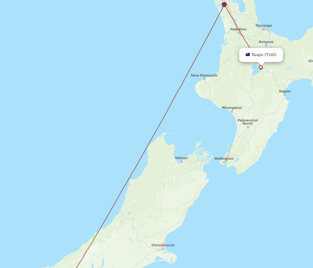 TUO-ZQN flight routes