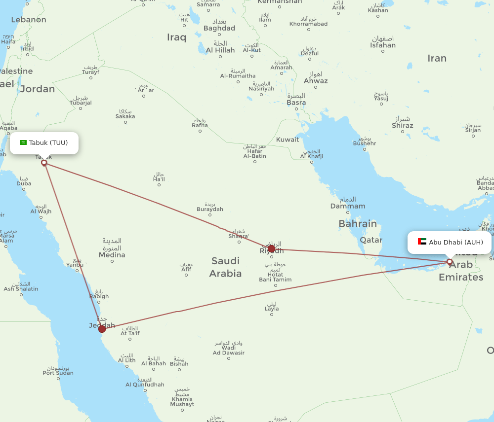 TUU-AUH flight routes