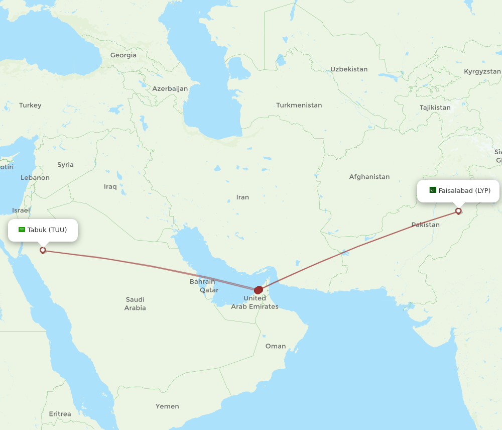 TUU-LYP flight routes