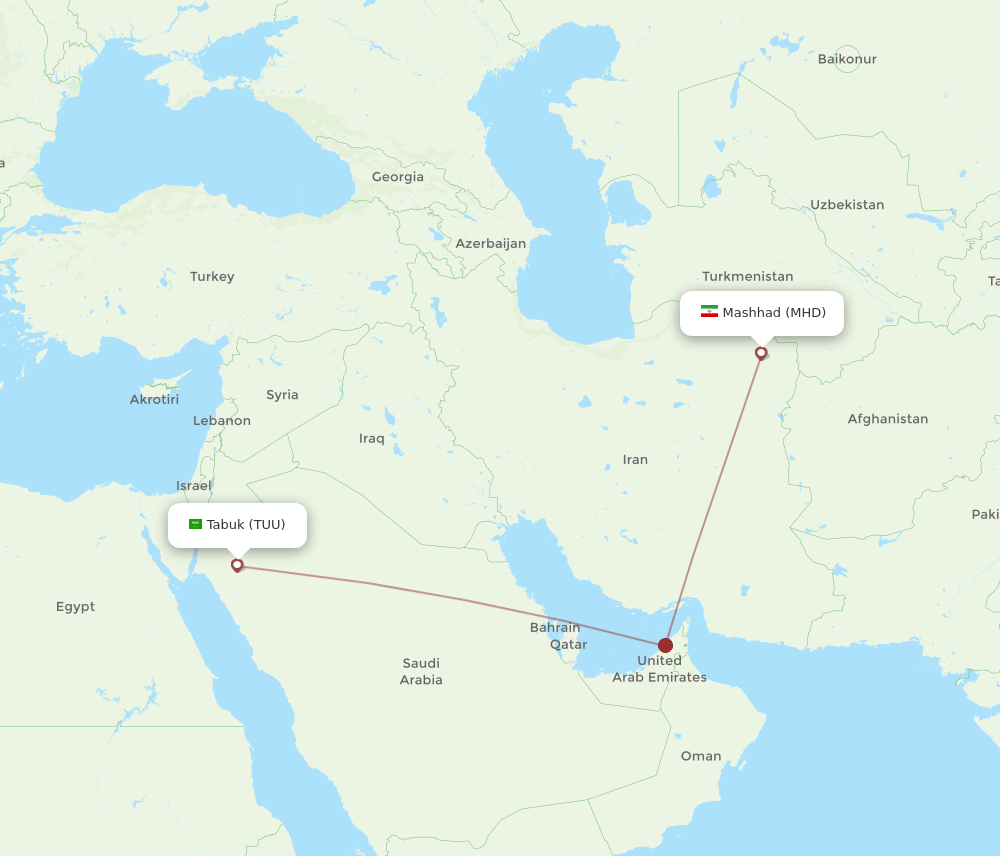 TUU-MHD flight routes