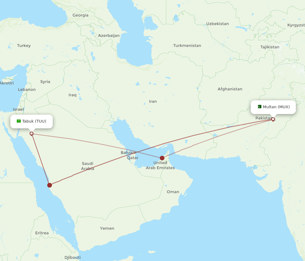 TUU-MUX flight routes