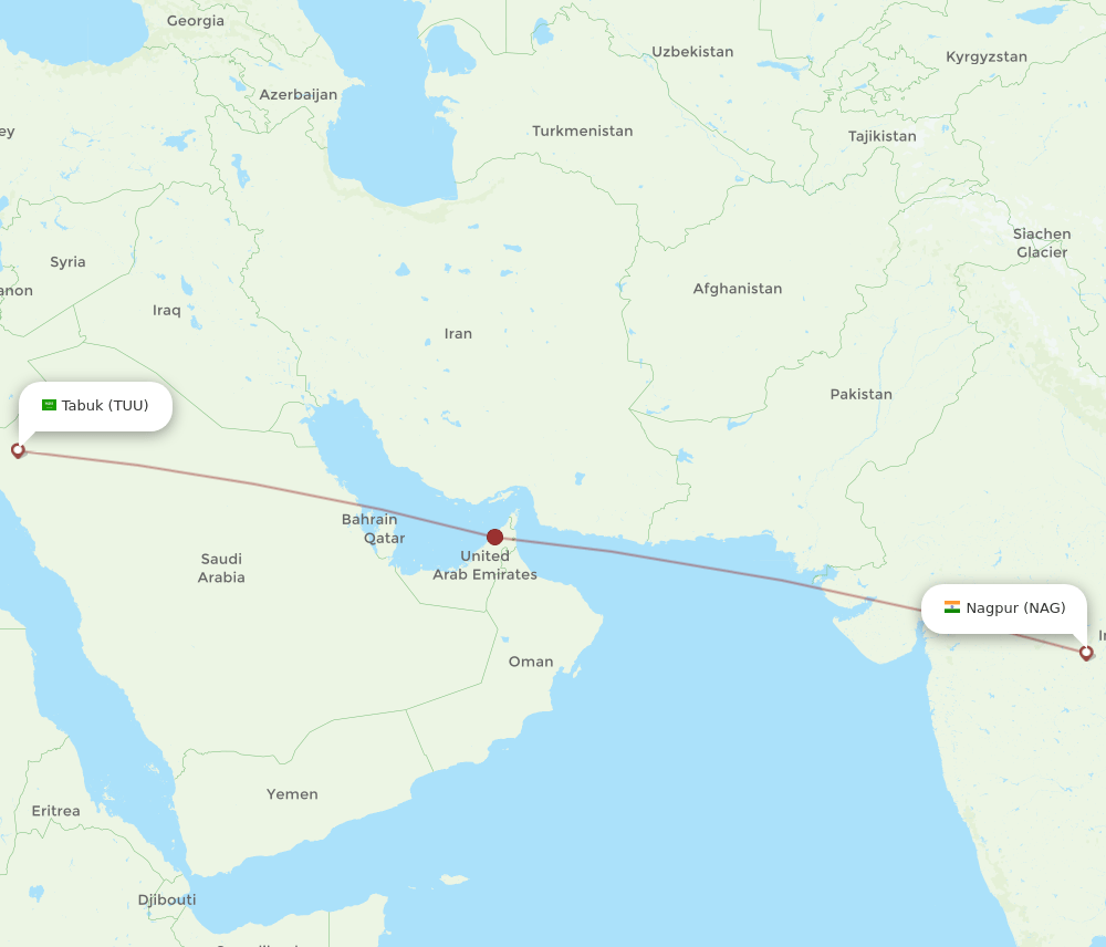 TUU-NAG flight routes