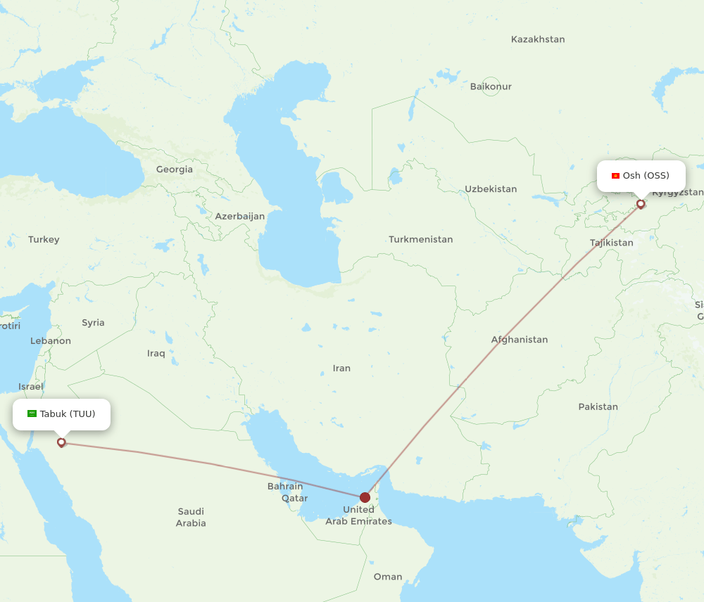 TUU-OSS flight routes