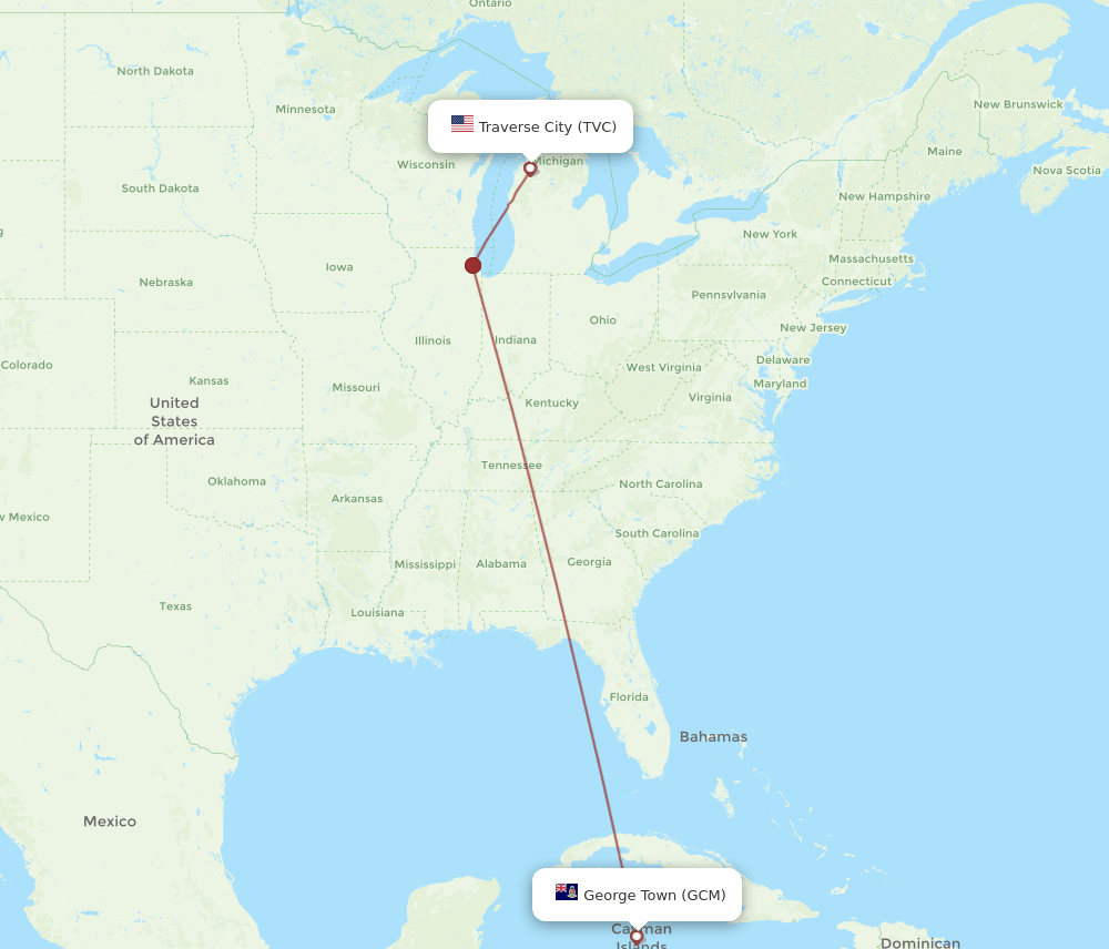 TVC-GCM flight routes