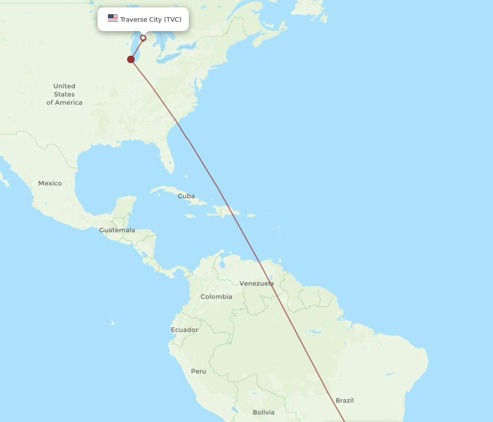 TVC-GRU flight routes