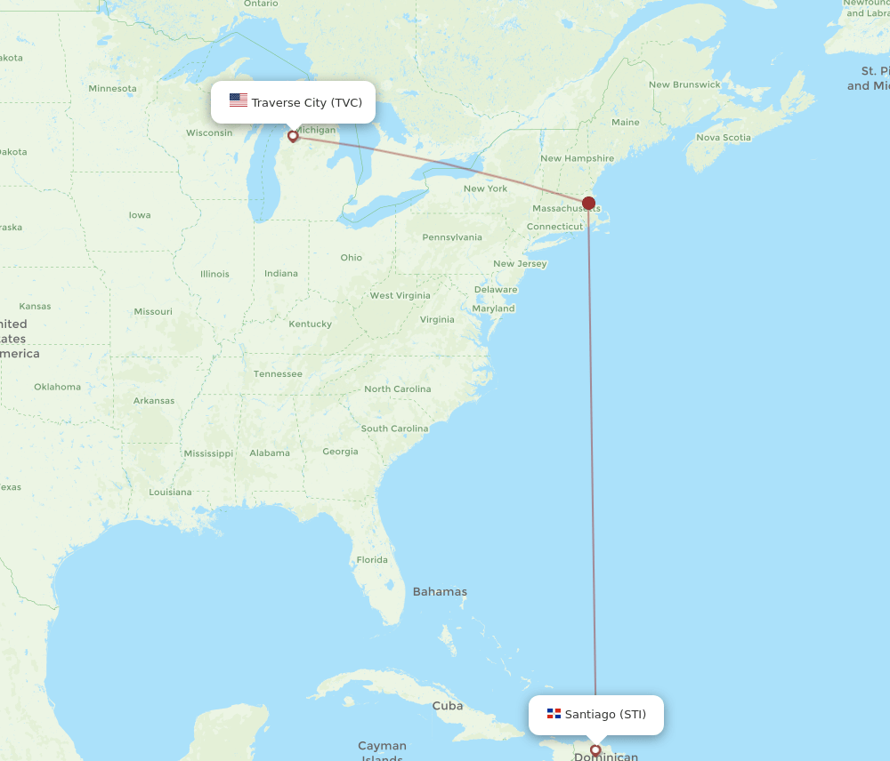 TVC-STI flight routes