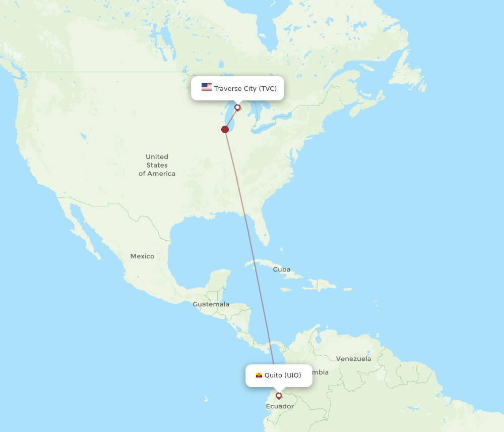 TVC-UIO flight routes