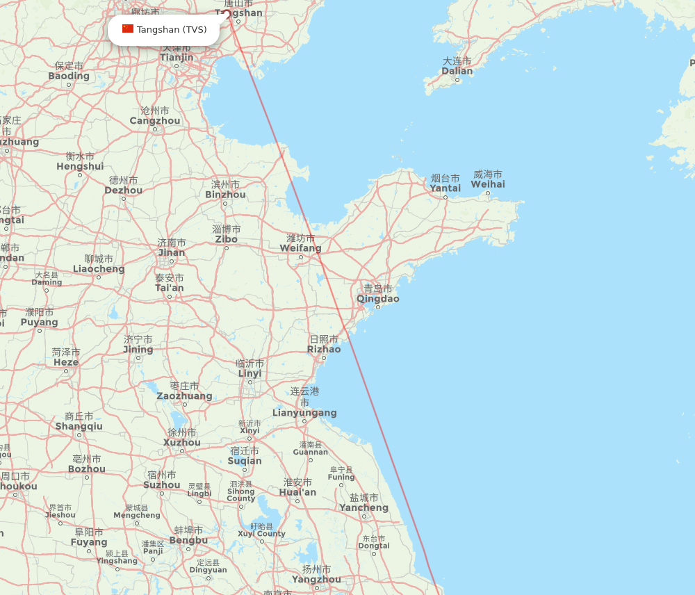 all-flight-routes-from-tangshan-to-shanghai-tvs-to-pvg-flight-routes