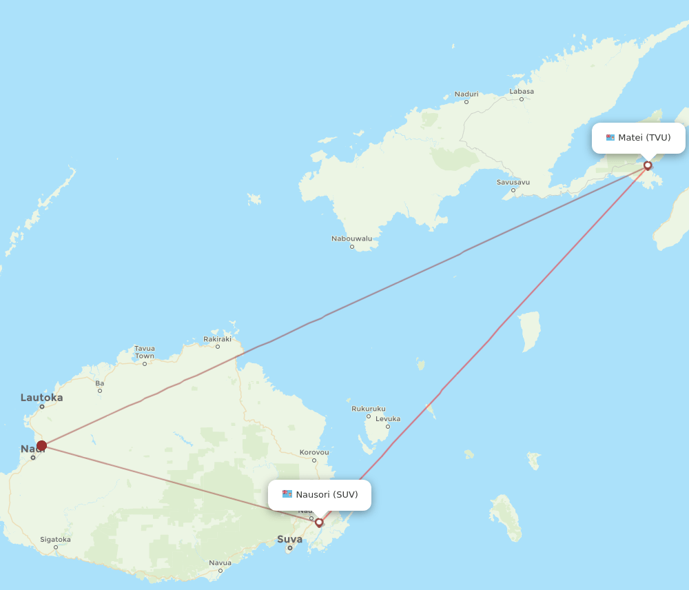 TVU-SUV flight routes