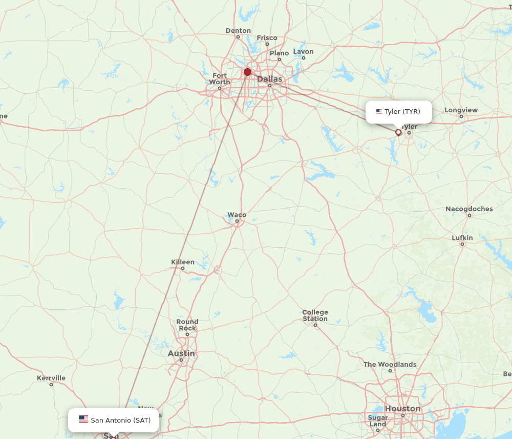 TYR-SAT flight routes