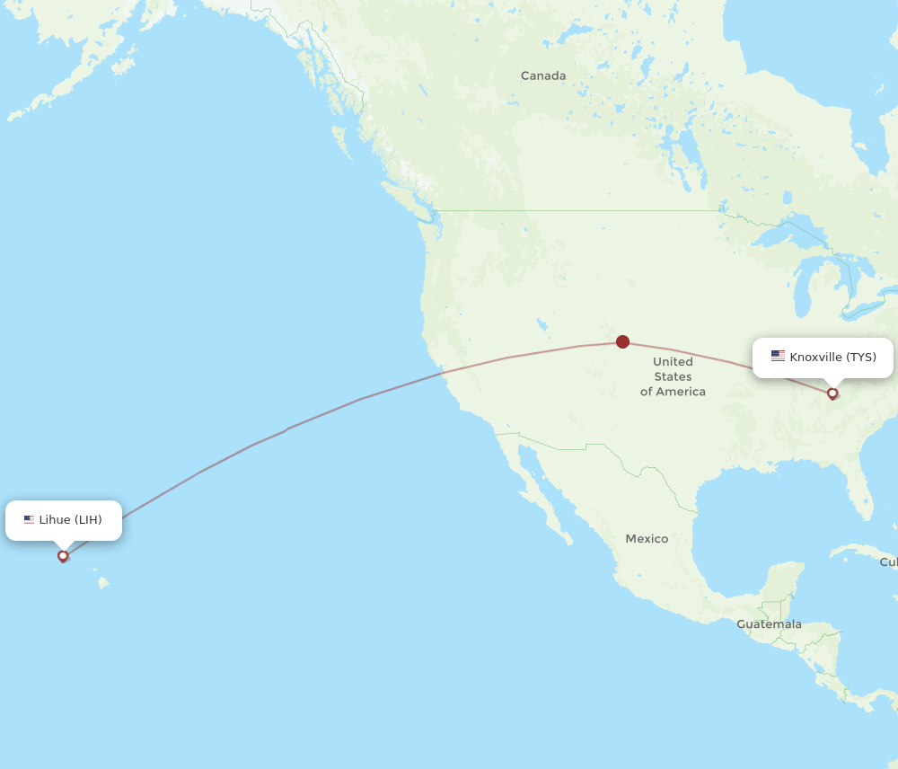 TYS-LIH flight routes
