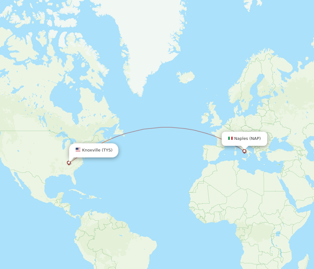TYS-NAP flight routes