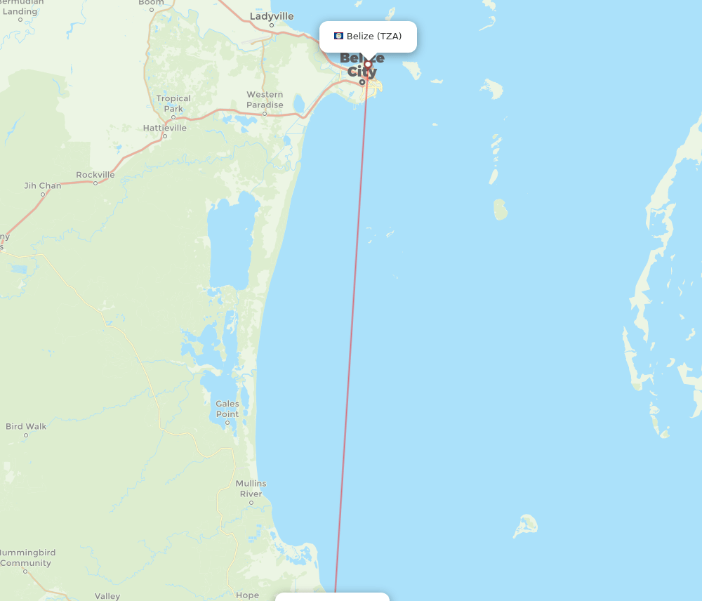 TZA-DGA flight routes