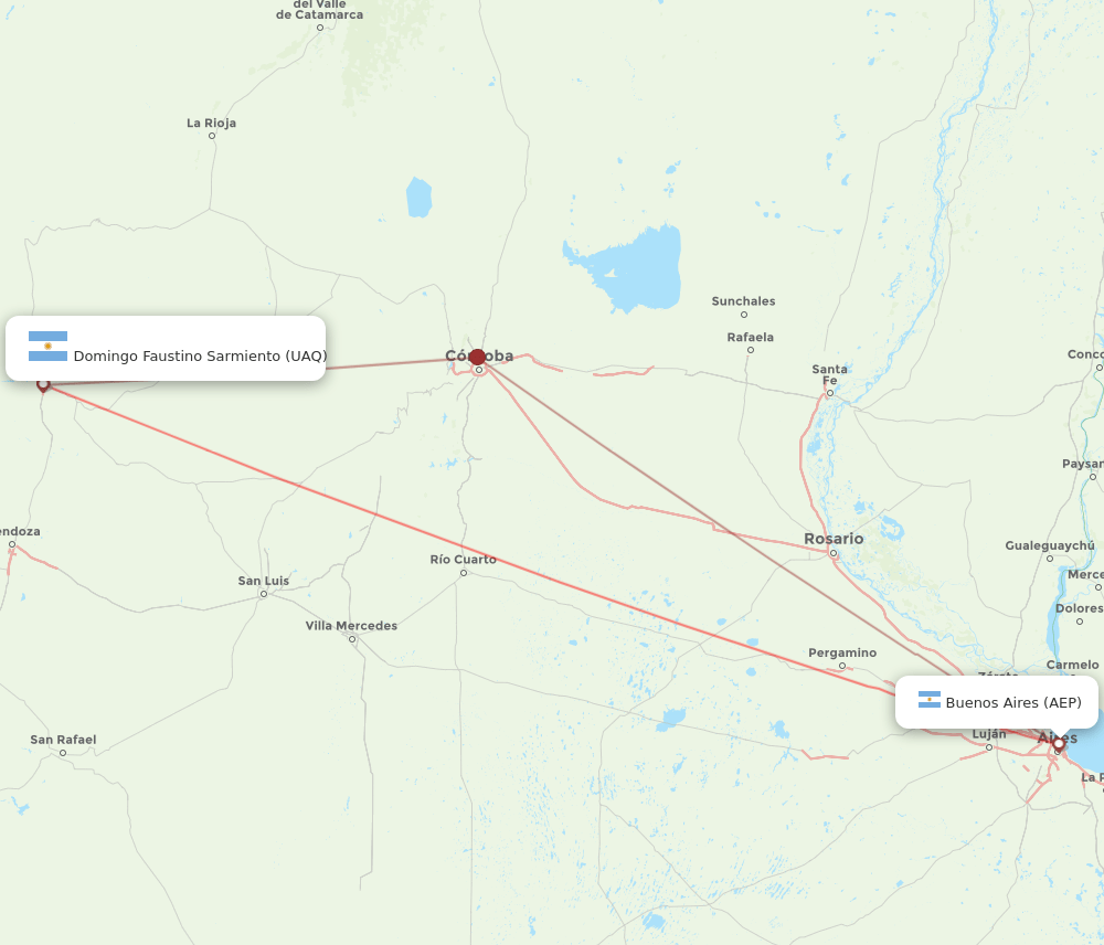 UAQ-AEP flight routes