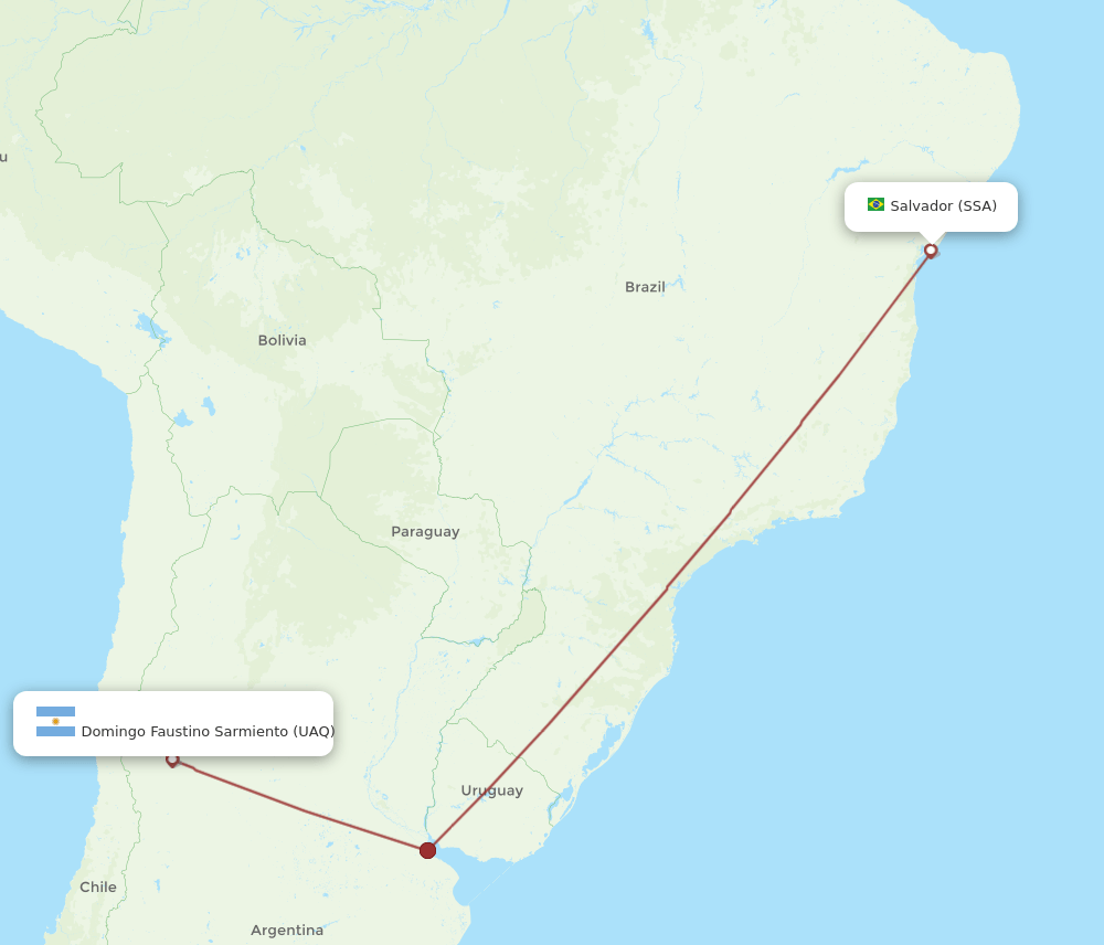 UAQ-SSA flight routes