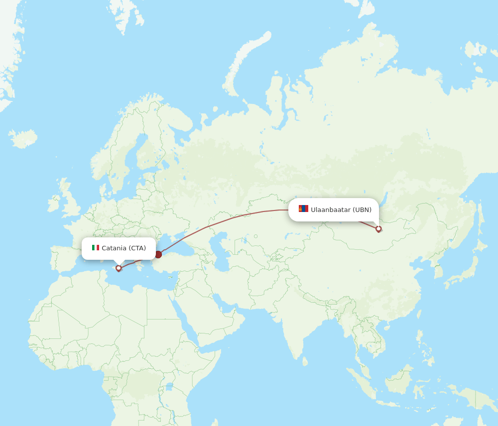 UBN-CTA flight routes