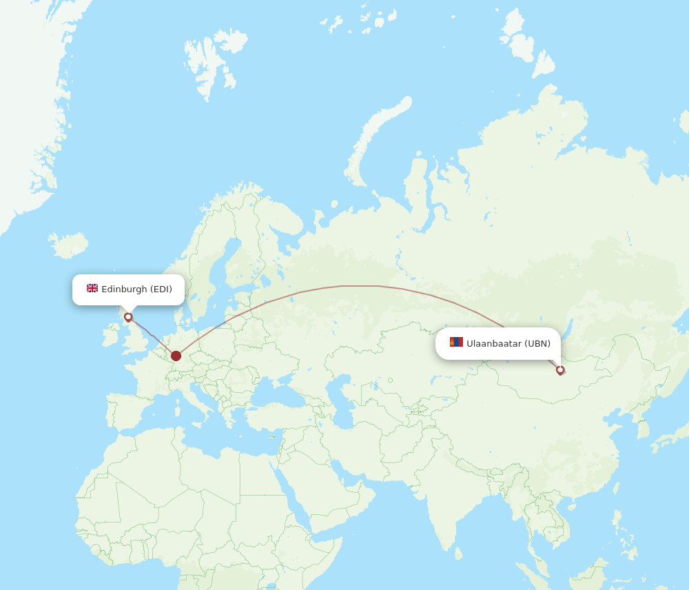 UBN-EDI flight routes