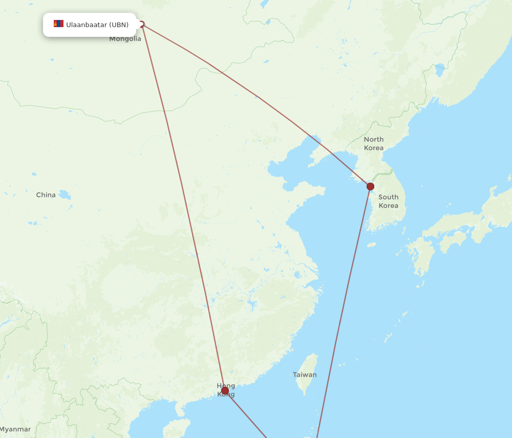 UBN-MNL flight routes