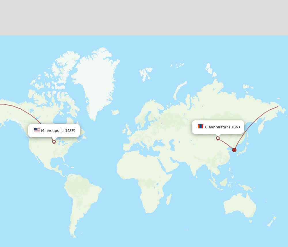 UBN-MSP flight routes