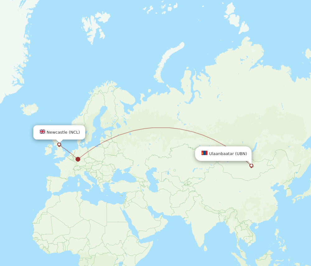 UBN-NCL flight routes