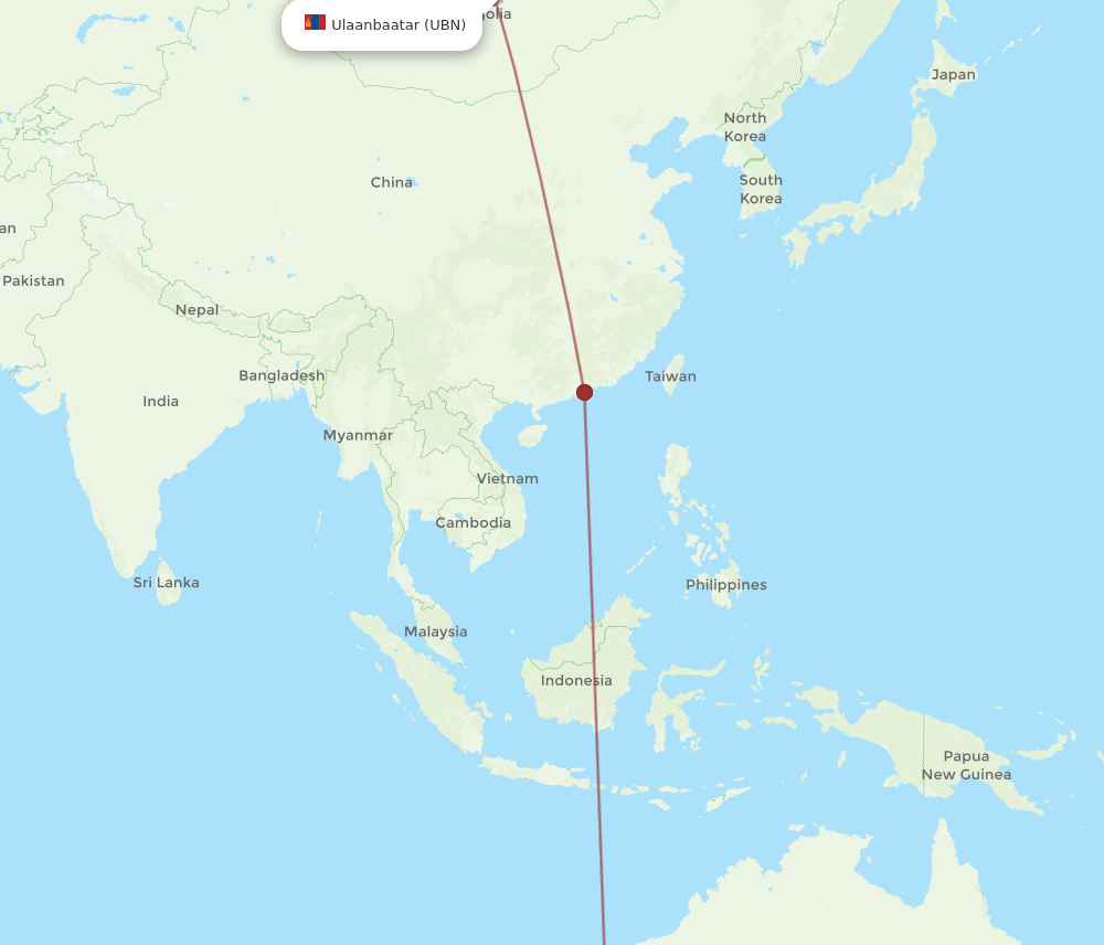 UBN-PER flight routes