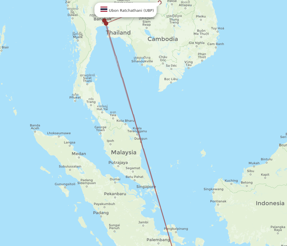 UBP-CGK flight routes