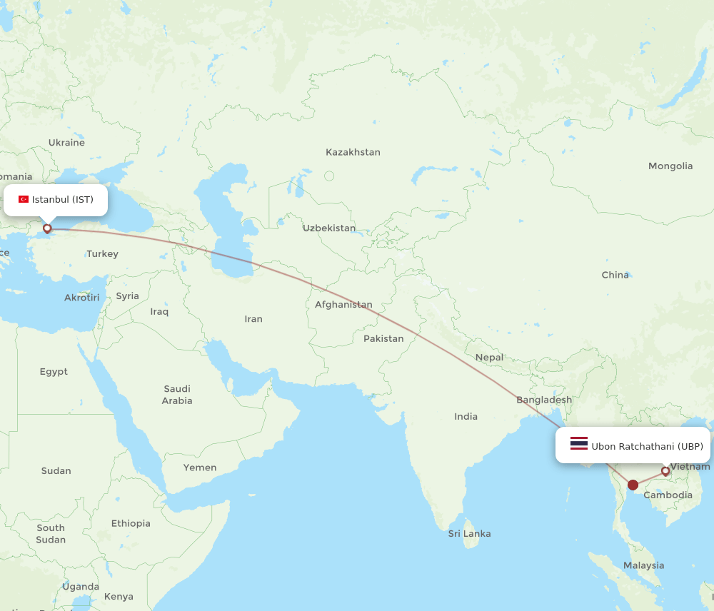 UBP-IST flight routes