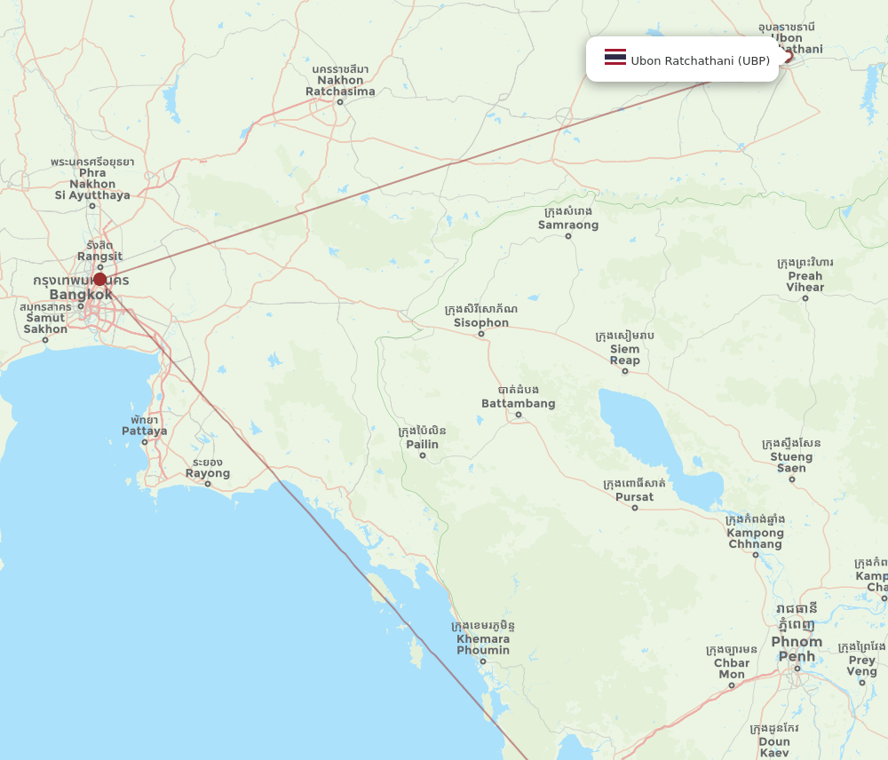 UBP-KOS flight routes