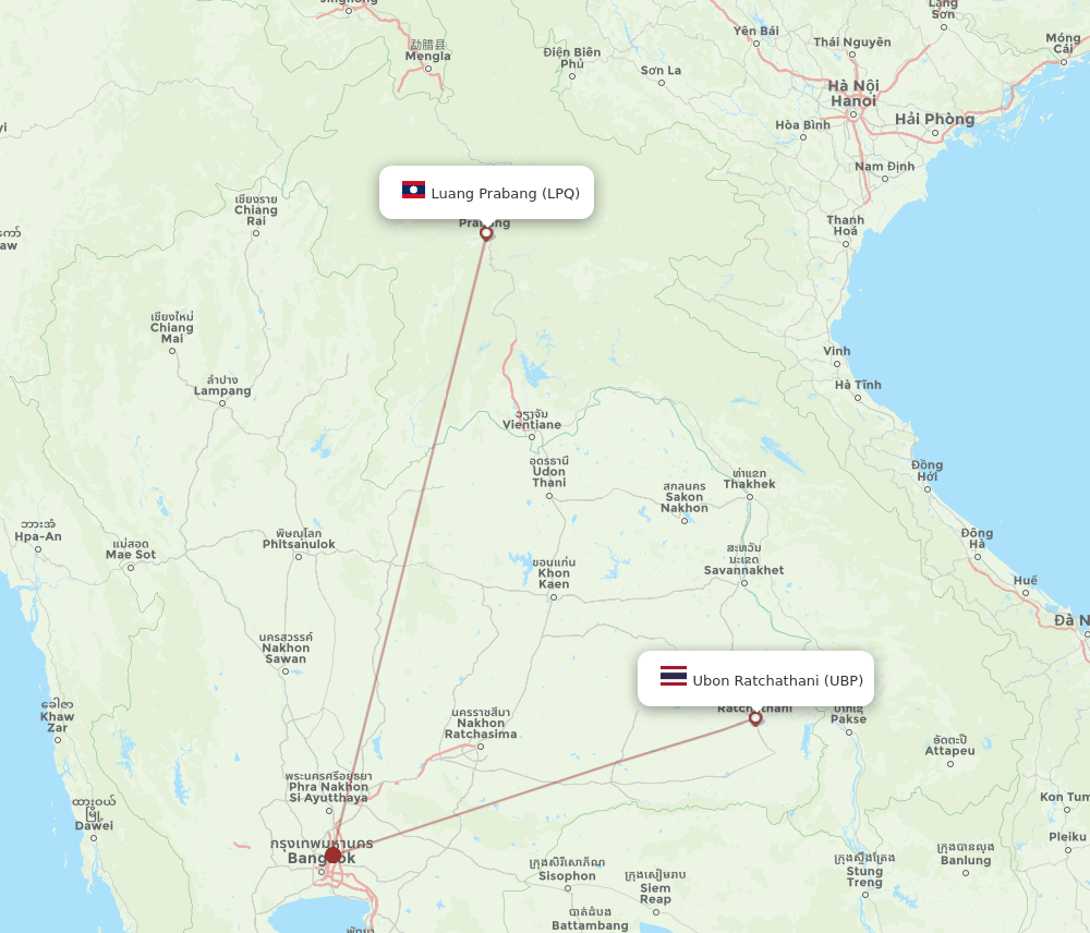 UBP-LPQ flight routes