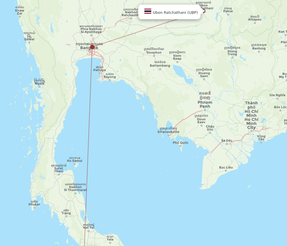 UBP-PEN flight routes