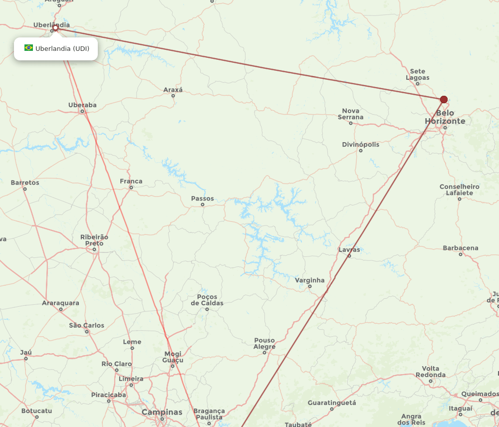 UDI-GRU flight routes