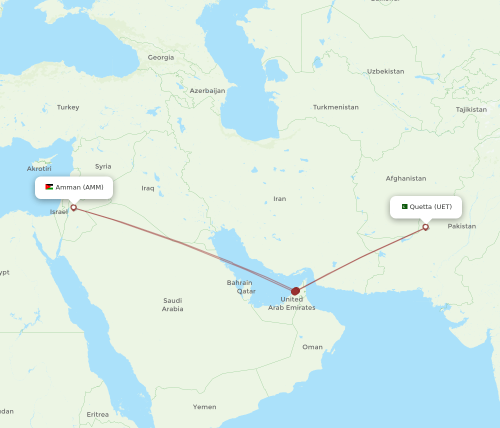 UET-AMM flight routes