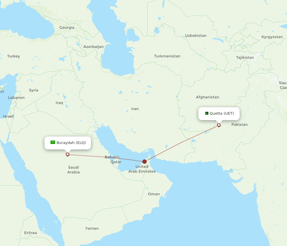 UET-ELQ flight routes