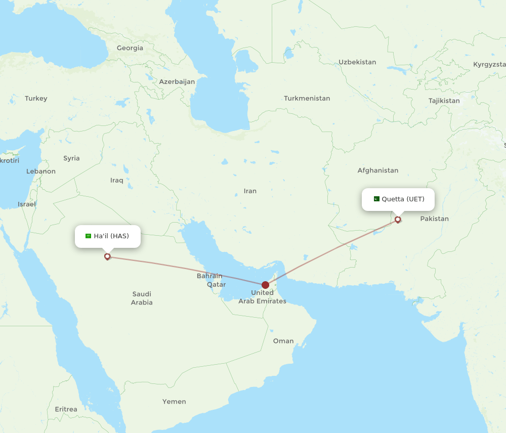 UET-HAS flight routes