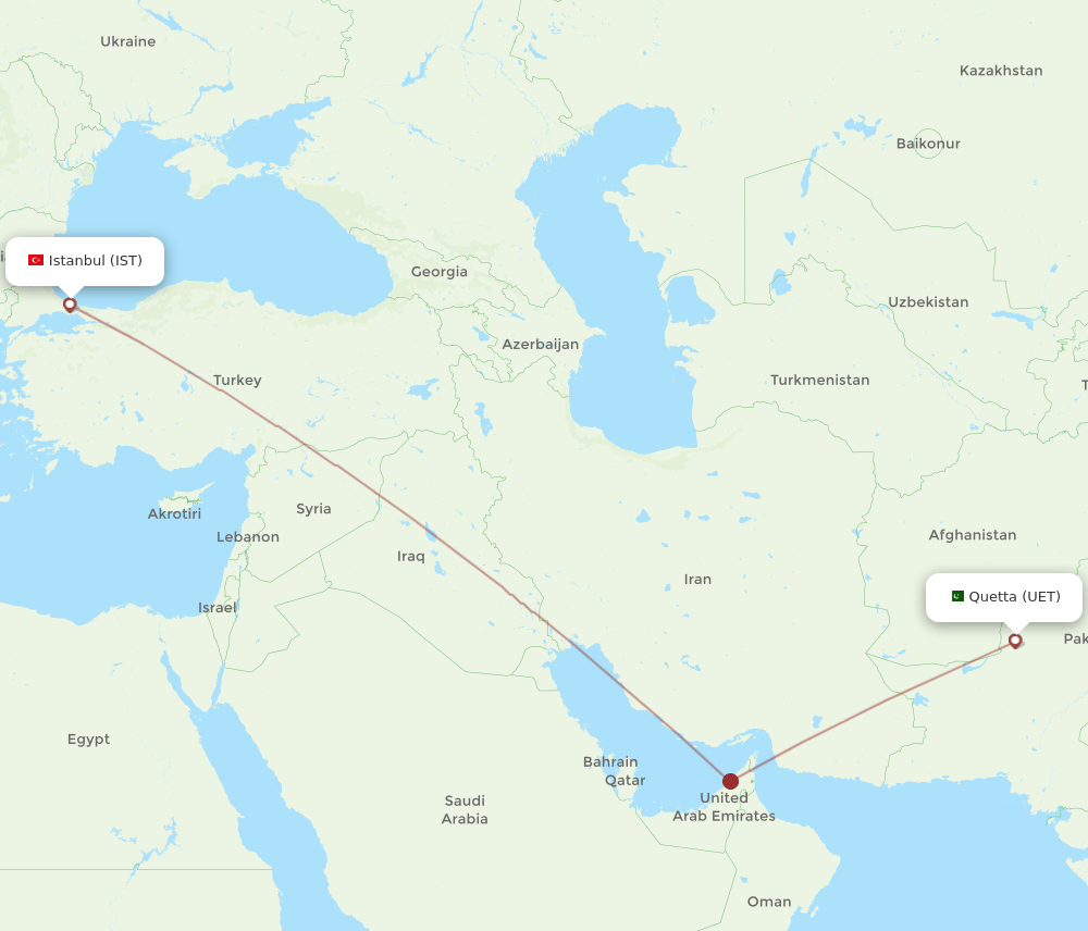 UET-IST flight routes