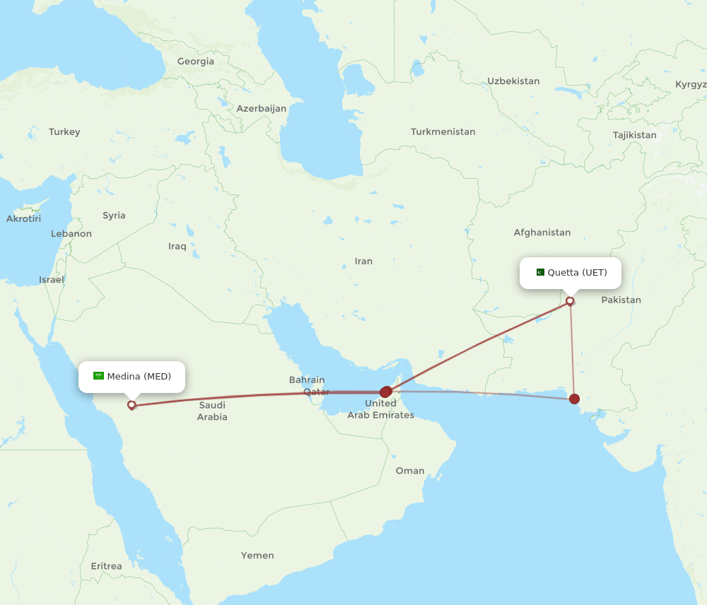 UET-MED flight routes